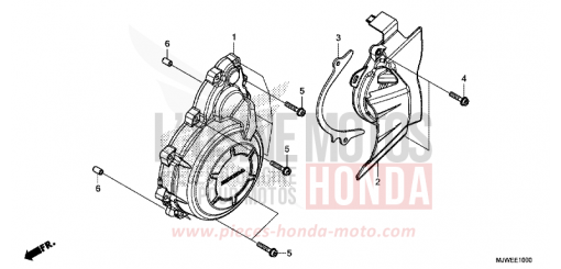 COUVERCLE DE GENERATEUR C.A. CBR500RAH de 2017